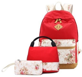 Yanteng stylish school bag set in red color 