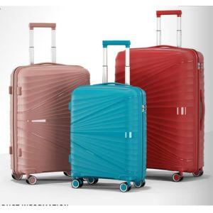 yanteng classic pure PP trolley suitcases in blue color